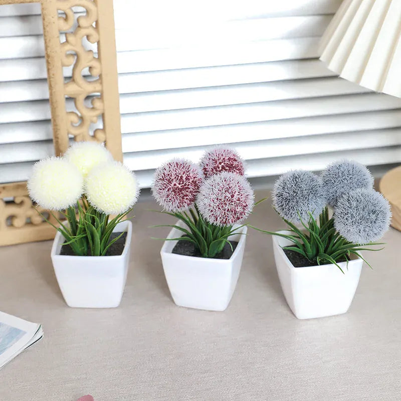 Lot de petites plantes artificielles multicolores