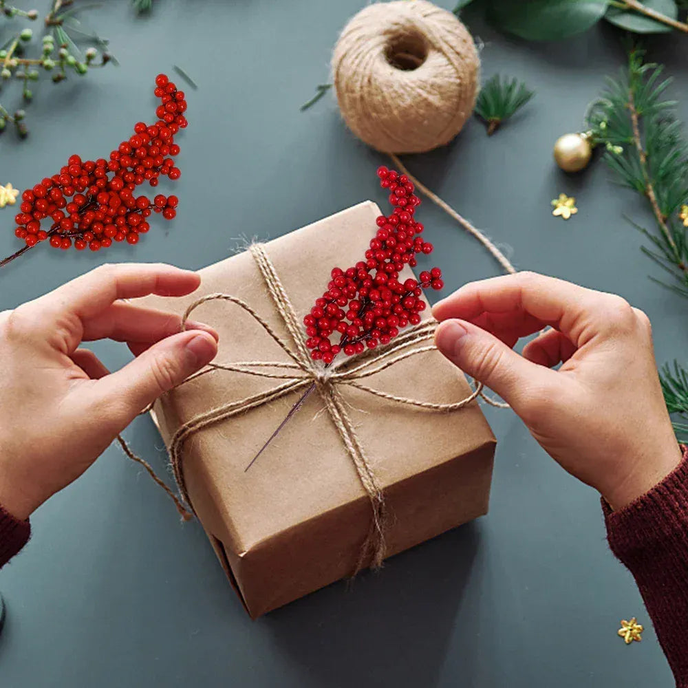 Branche de baies artificielles pour décoration de noël