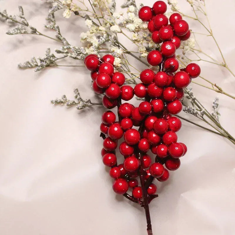 Branche de baies artificielles pour décoration de noël
