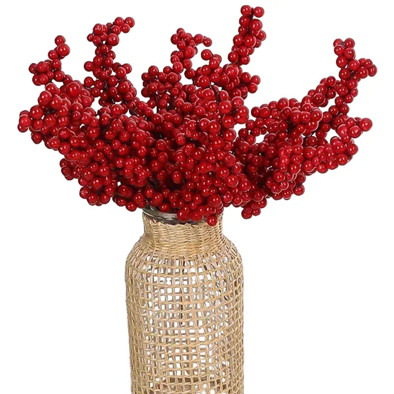 Branche de baies artificielles pour décoration de noël