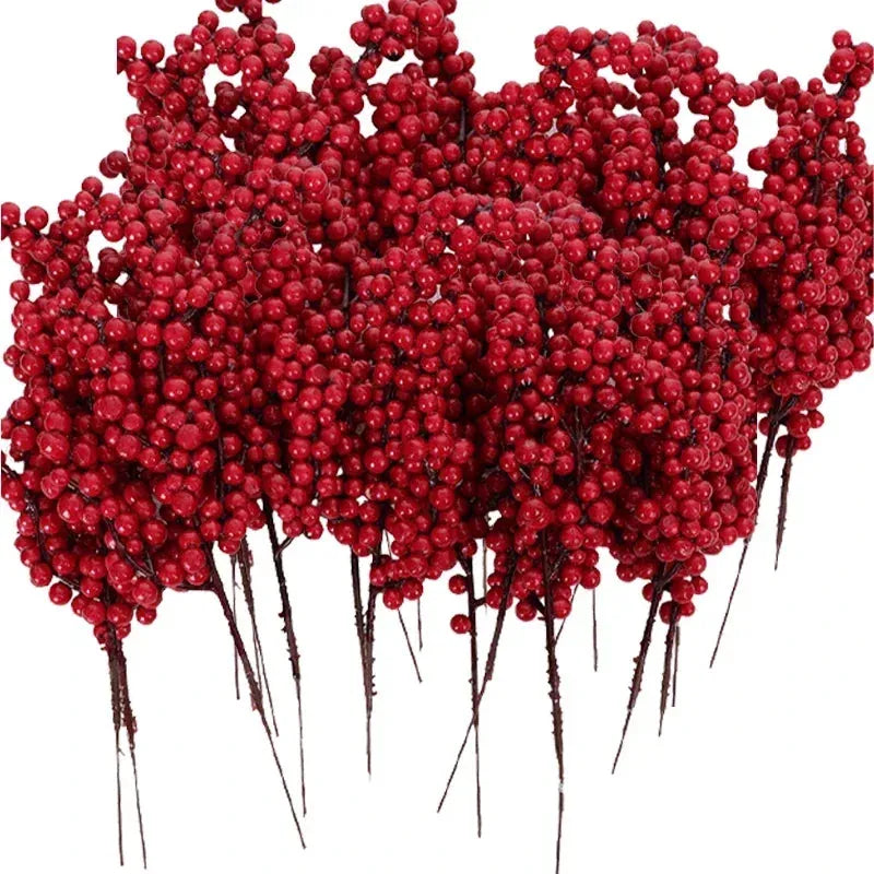 Branche de baies artificielles pour décoration de noël