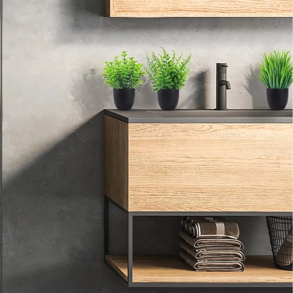 Lot de 4 petites plantes artificielles