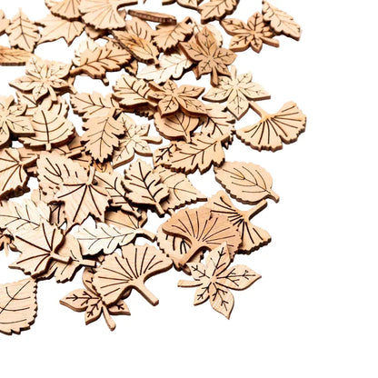Lot de 40 Feuilles en Bois