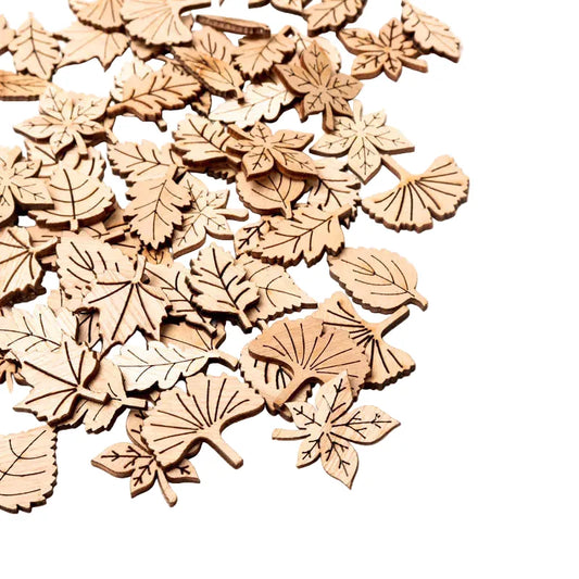 Lot de 40 Feuilles en Bois