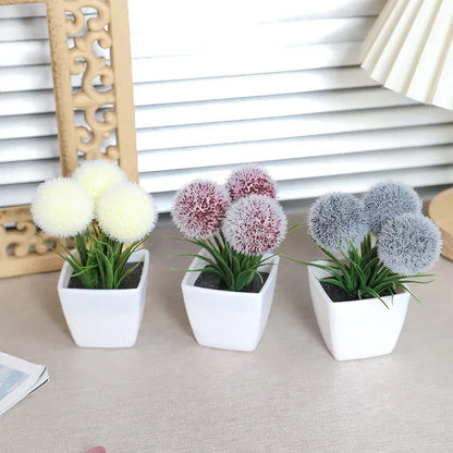 Lot de petites plantes artificielles multicolores