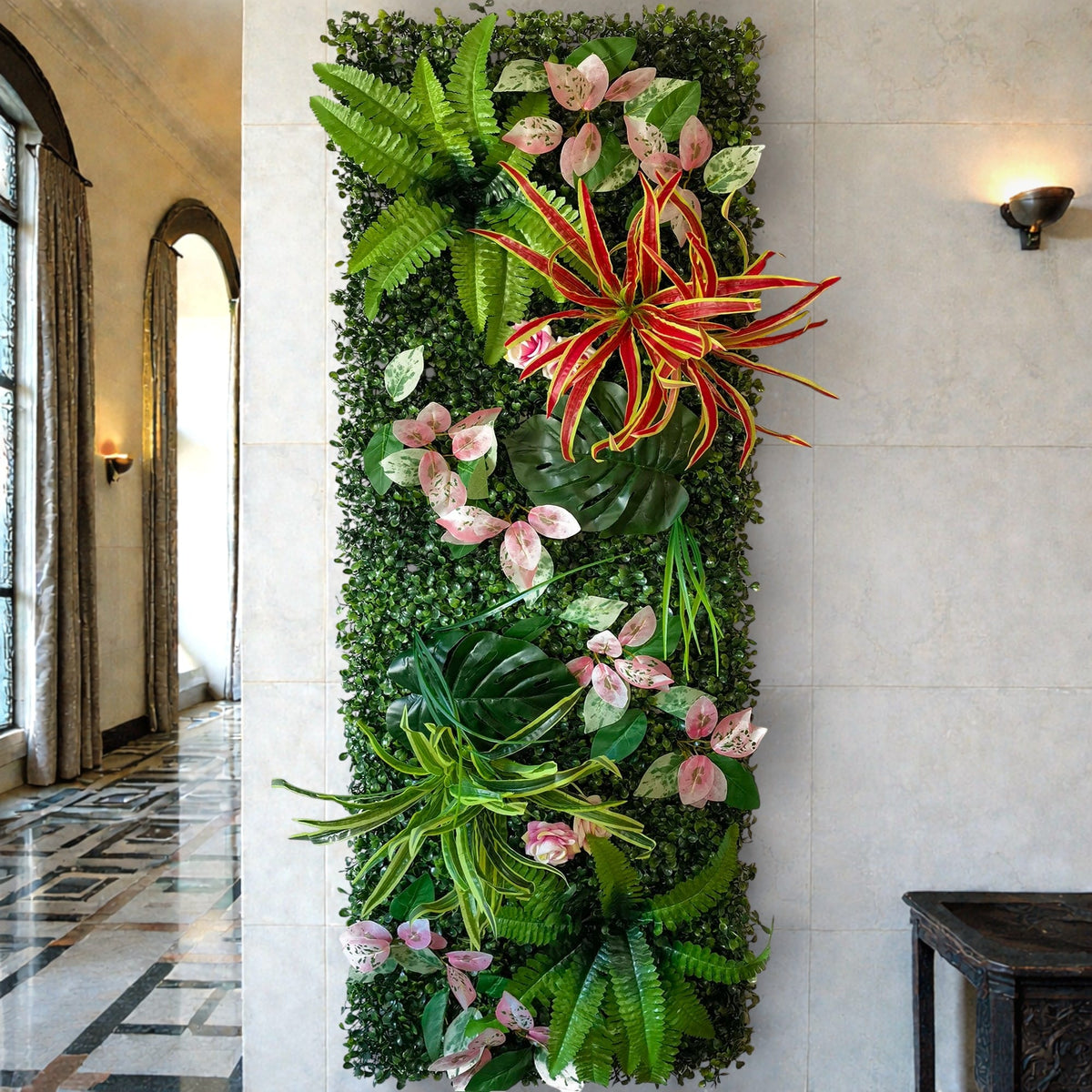 Mur de Verdure Artificielle - Violet