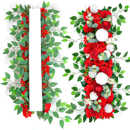 Rangées de Roses Artificielles