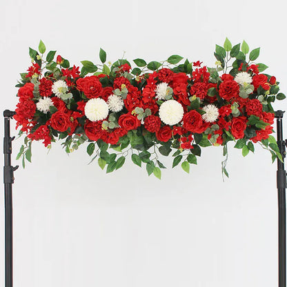 Rangées de Roses Artificielles