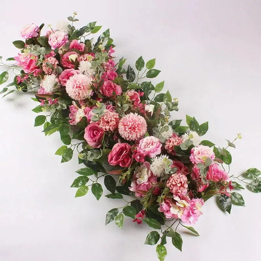Rangées de Roses Artificielles