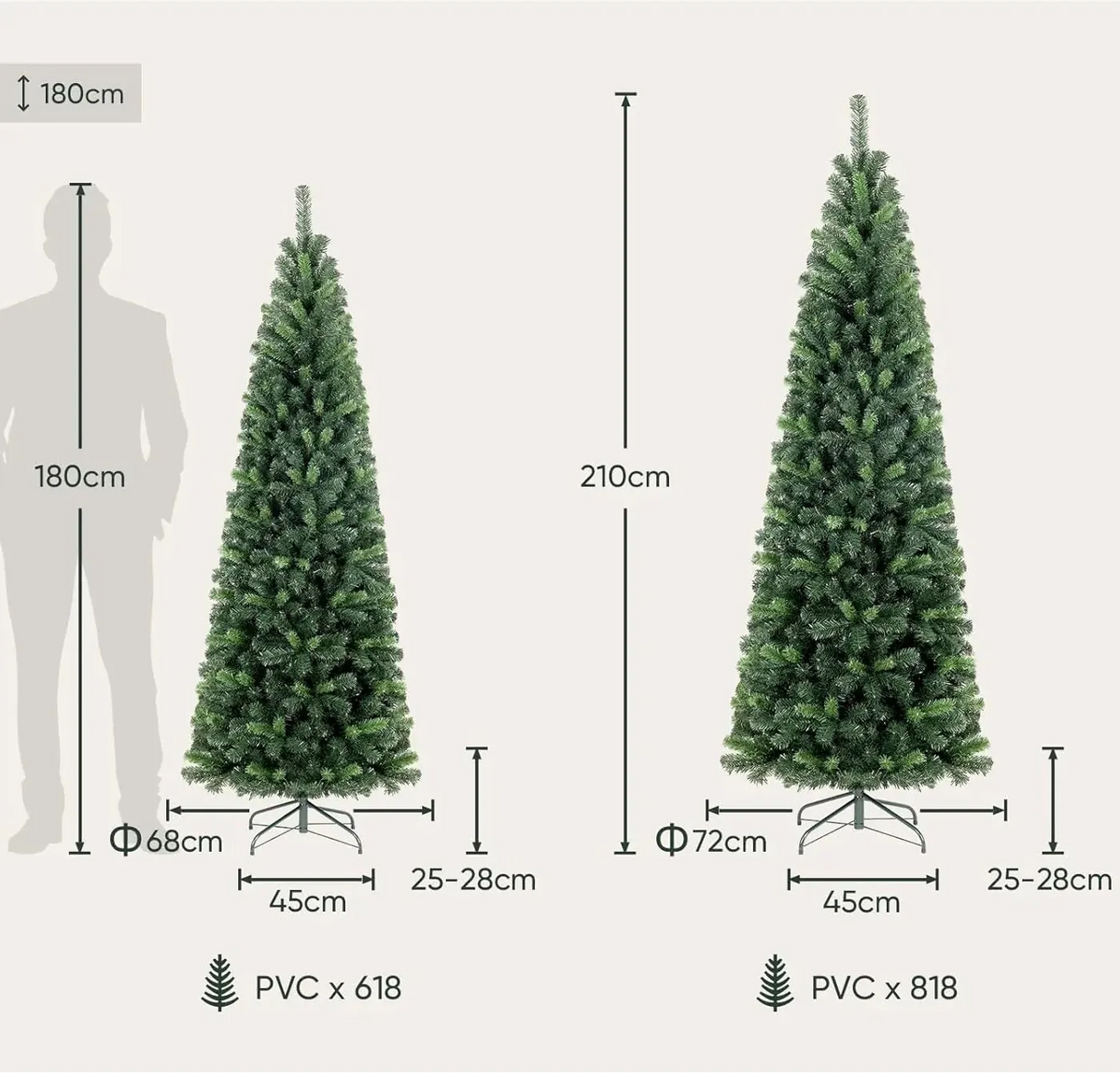 Sapin de Noël Artificiel 180 cm