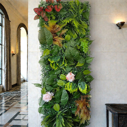 Tableau Mural de Feuilles Artificielles
