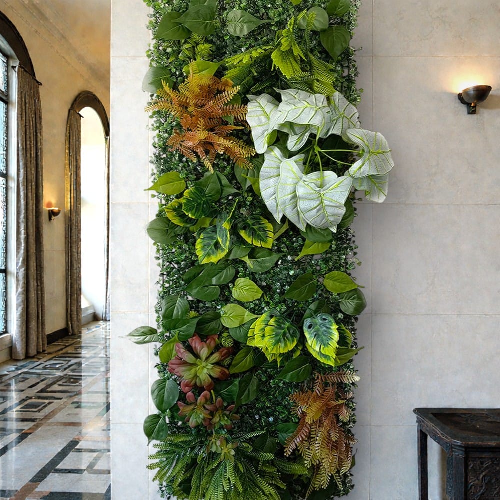 Tableau Mural de Feuilles Artificielles