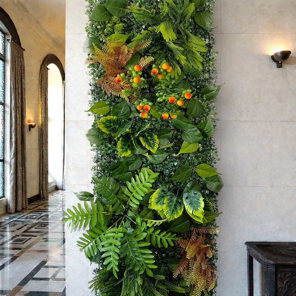 Tableau Mural de Feuilles Artificielles