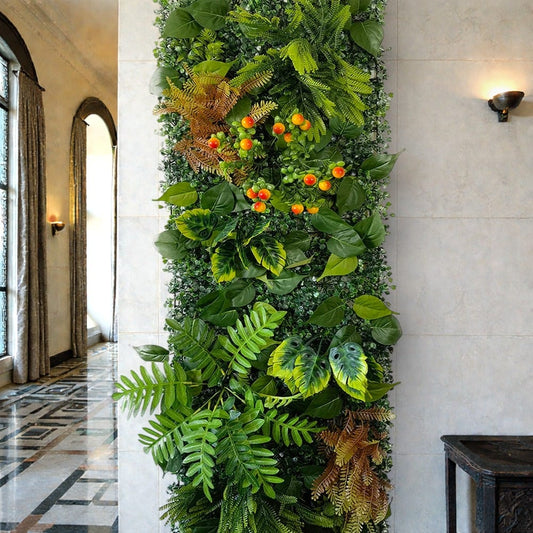 Tableau Mural de Feuilles Artificielles
